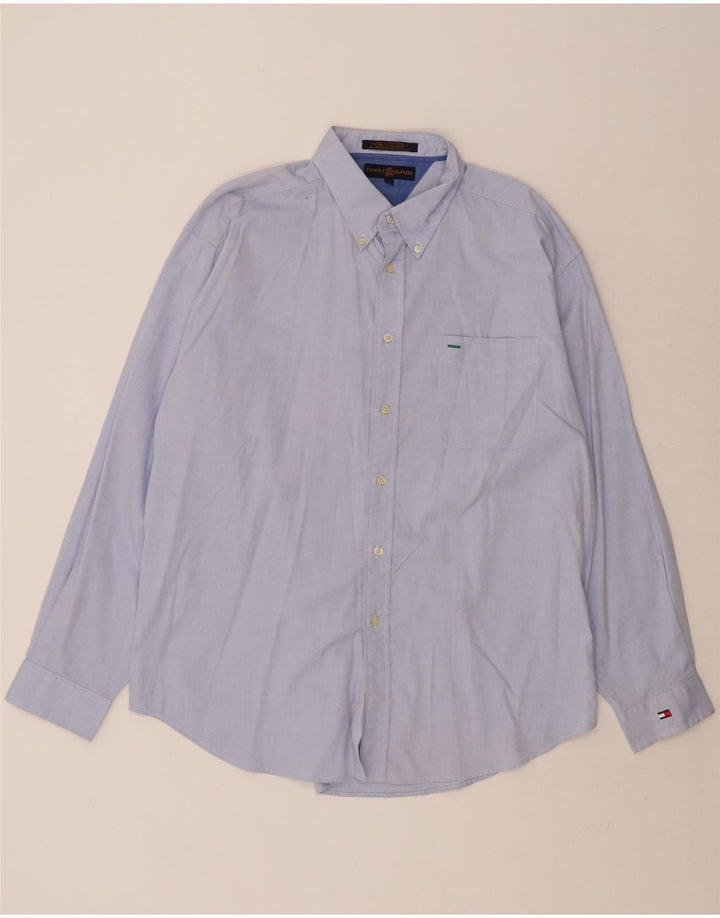 TOMMY HILFIGER Mens Shirt XL Blue Cotton Vintage Tommy Hilfiger and Second-Hand Tommy Hilfiger from Messina Hembry 