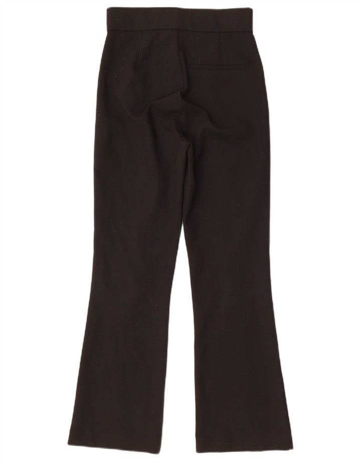 Pantaloni da abito Bootcut da donna ZARA XS W24 L27 poliestere nero