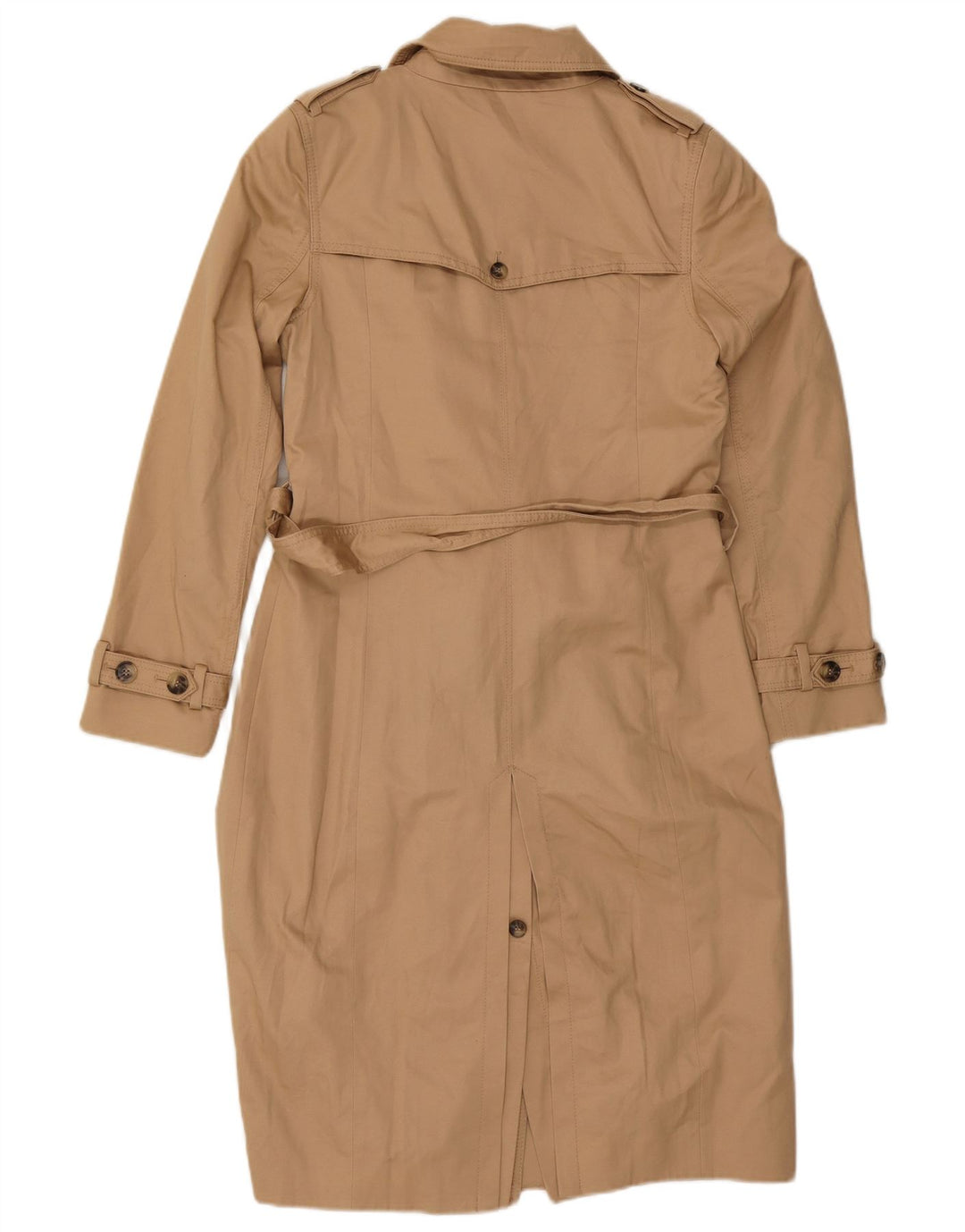 Trench doppiopetto da donna Marks & Spencer UK 8 piccolo cotone beige