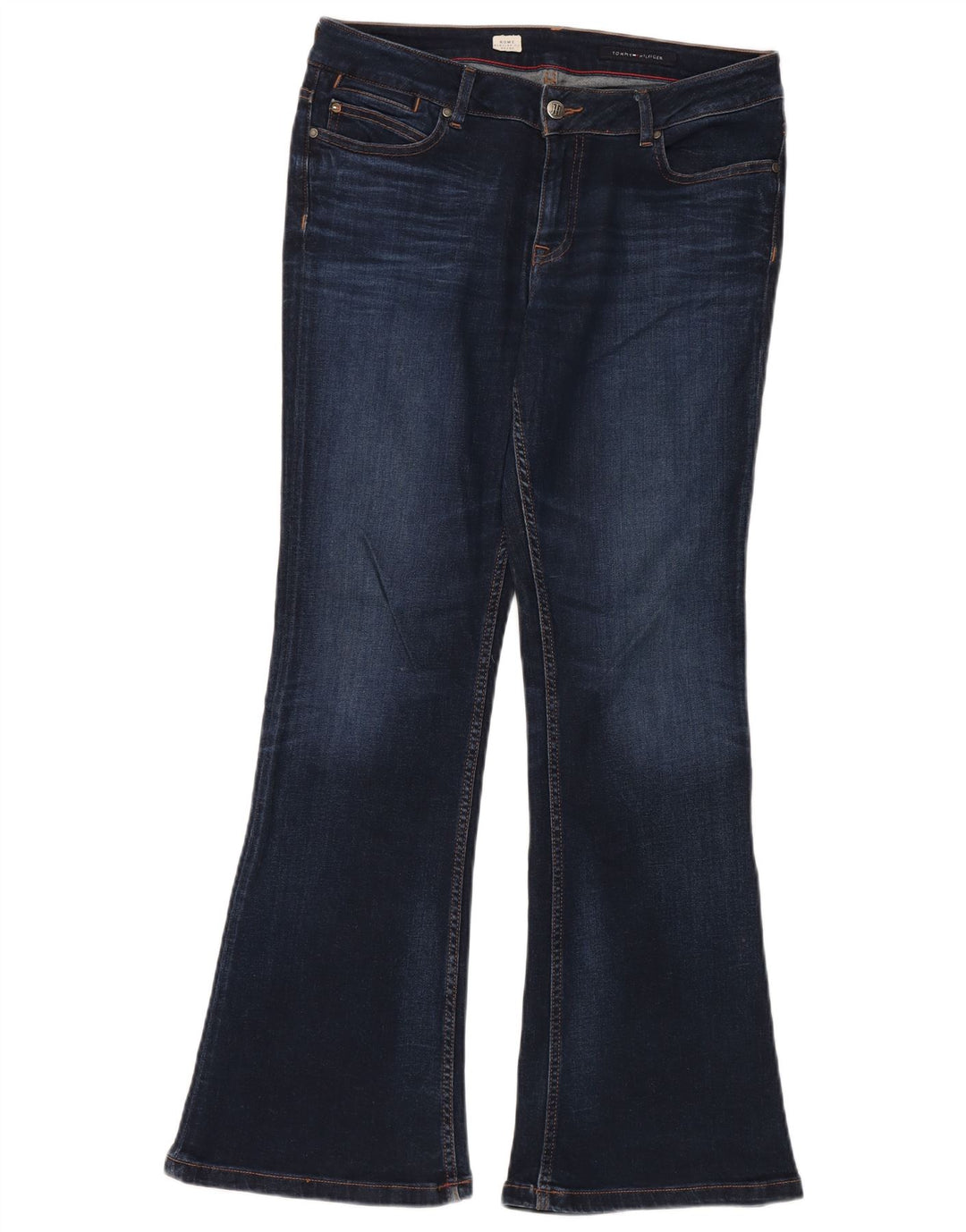 Tommy Hilfiger Donna Roma Regular Fit Bootcut Jeans W32 L32 Blu Navy