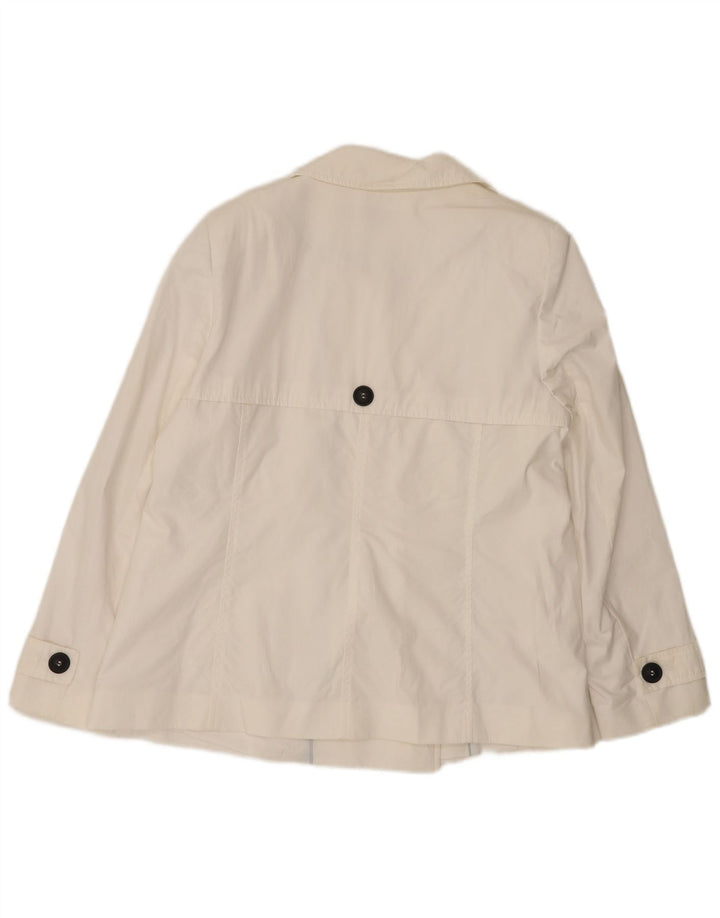 Trench corto da donna Marks & Spencer UK 16 grande cotone bianco