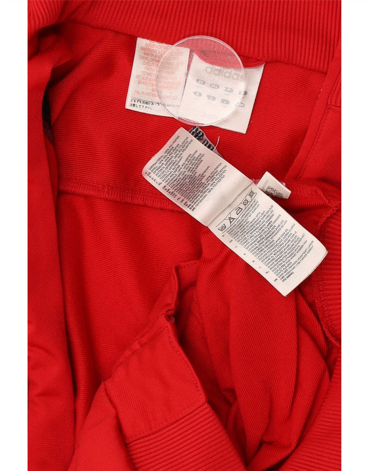 Giacca da tuta da ragazza Adidas 13-14 anni in poliestere color block rosso