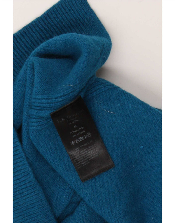 L.K. Maglione maglione a collo alto da donna Bennett UK 14 Lana blu medio