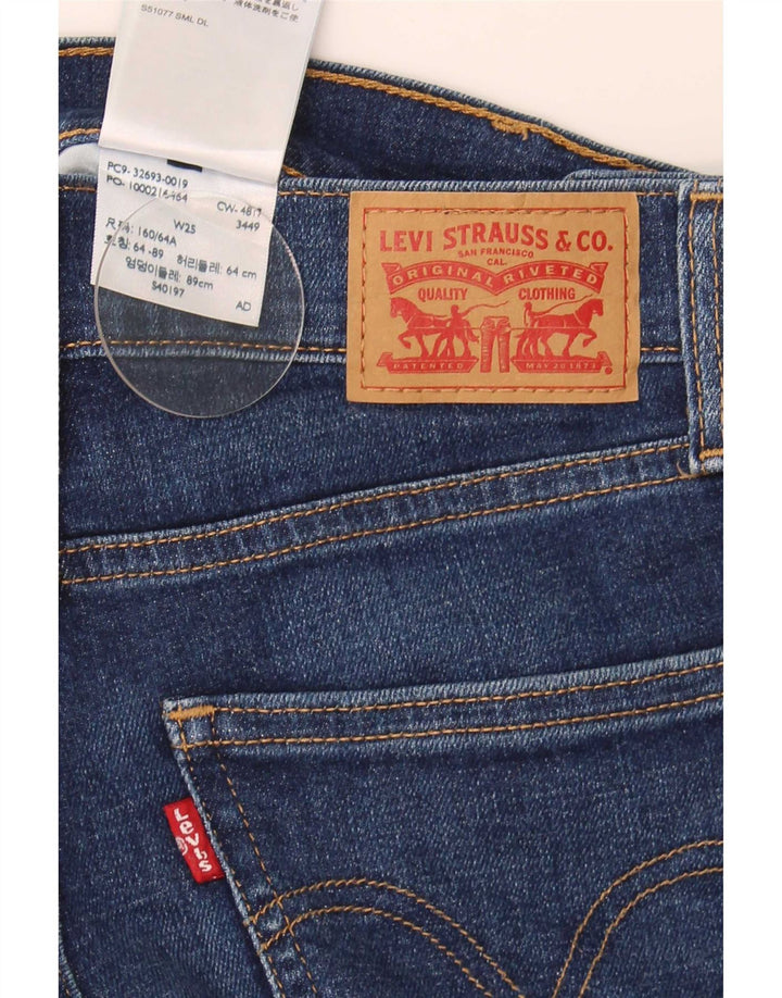 Pantaloncini di jeans da donna Levi's W25 XS cotone blu navy