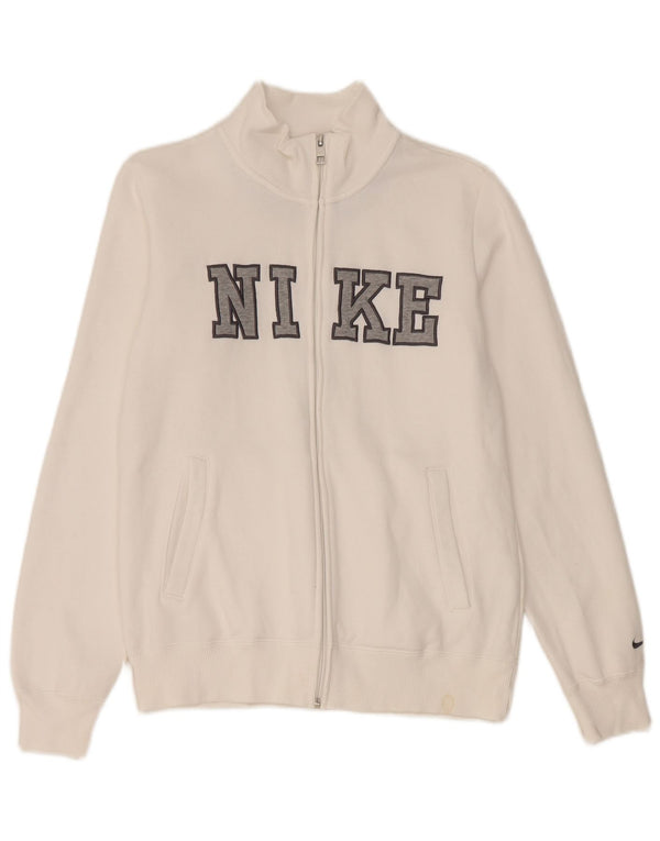 Giacca da ginnastica grafica da donna Nike UK 14 cotone bianco medio
