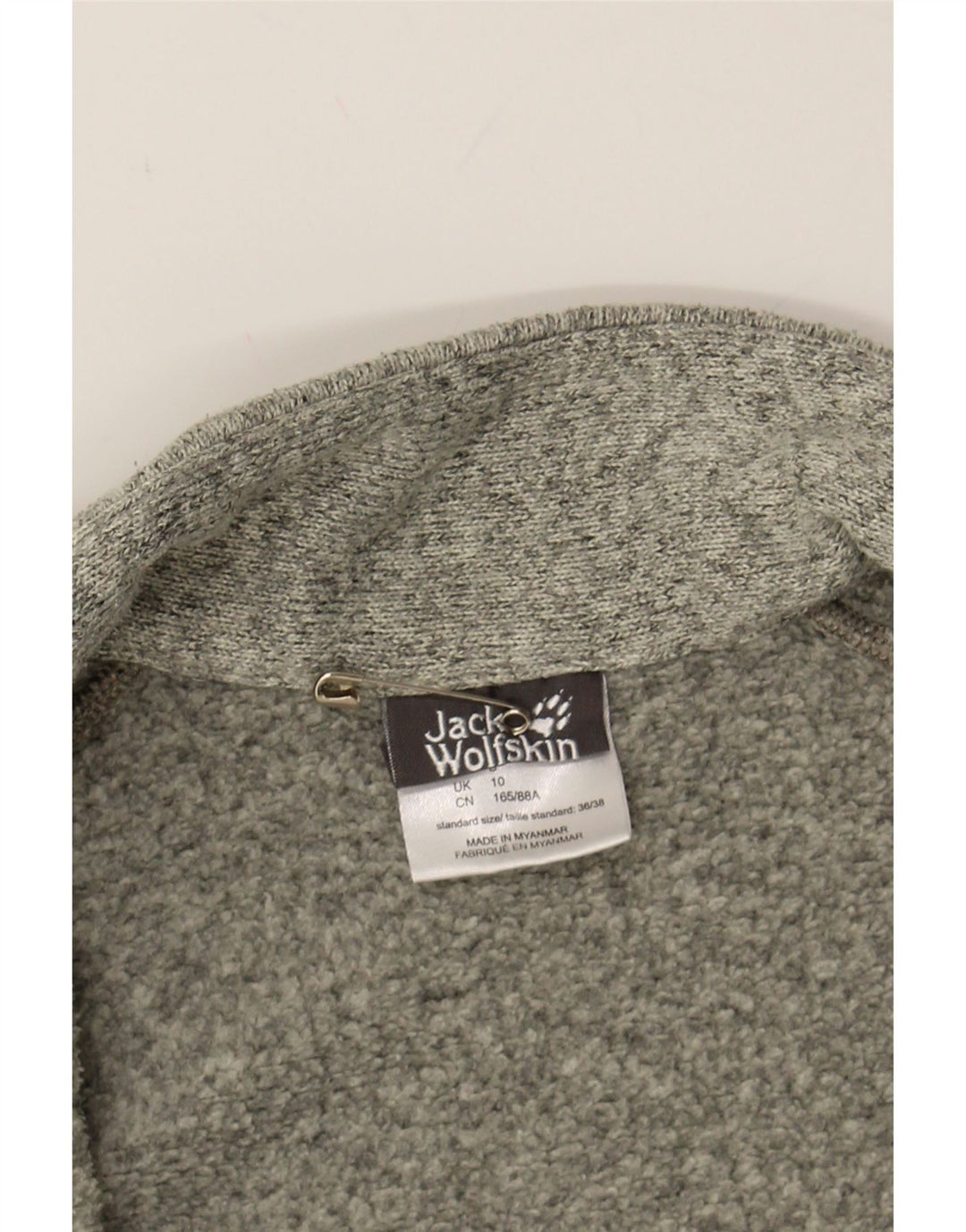 JACK WOLFSKIN Womens Tracksuit Top Jacket UK 10 Small Grey Polyester Vintage Jack Wolfskin and Second-Hand Jack Wolfskin from Messina Hembry 