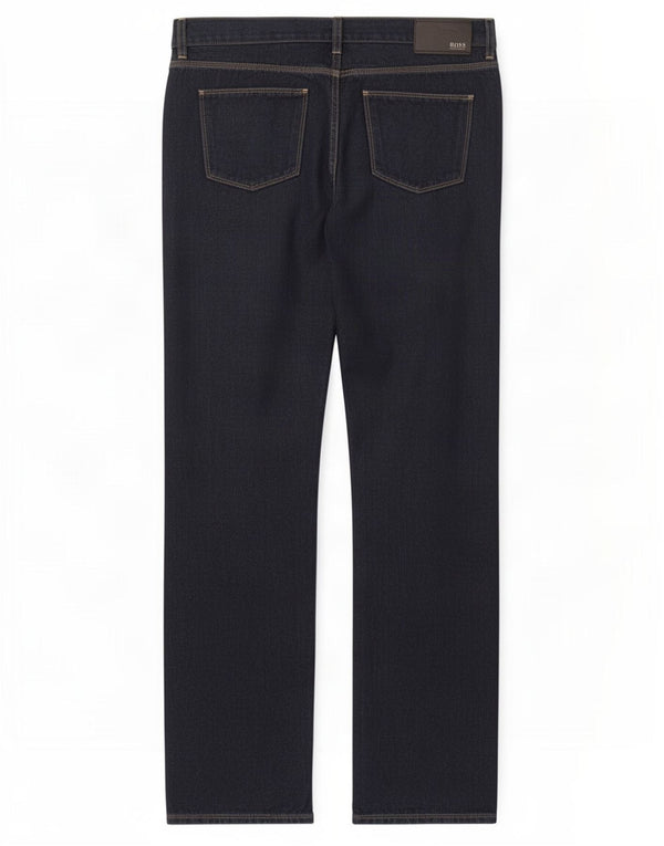 Jeans dritti da donna Hugo Boss W33 L34 cotone blu navy