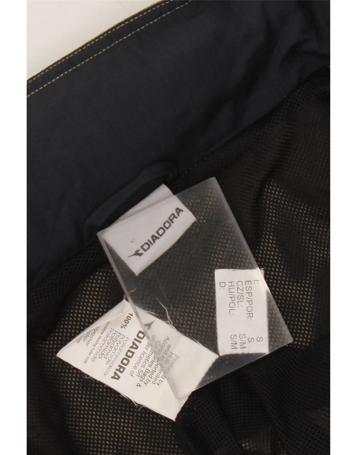 DIADORA Giacca antipioggia da uomo vestibilità ampia con cappuccio UK 36 Small Khaki Poliammide