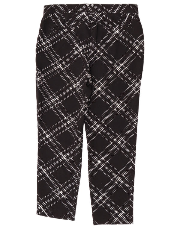 Pantaloni chino affusolati da donna Zara piccoli W26 L25 neri a quadri