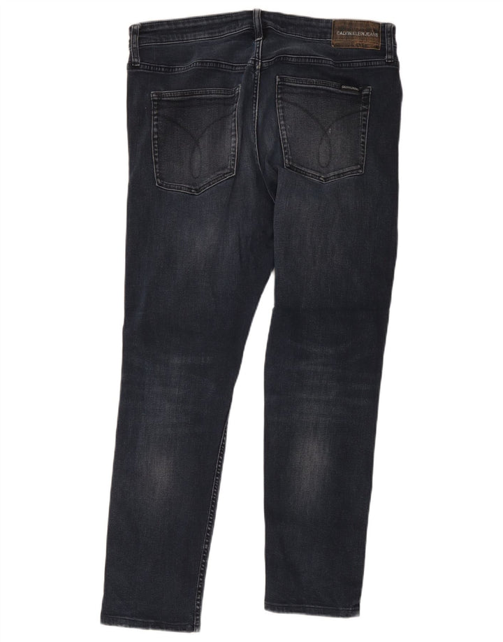 Jeans slim da uomo Calvin Klein W34 L30 Blu Navy