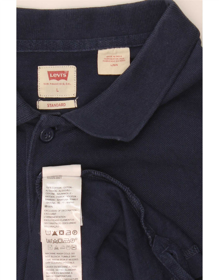 Polo standard da uomo Levi's, taglia grande, in cotone blu navy