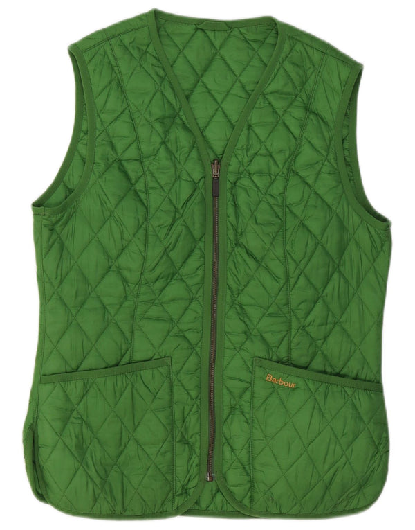 Gilet trapuntato da donna BARBOUR UK 12 poliestere verde medio