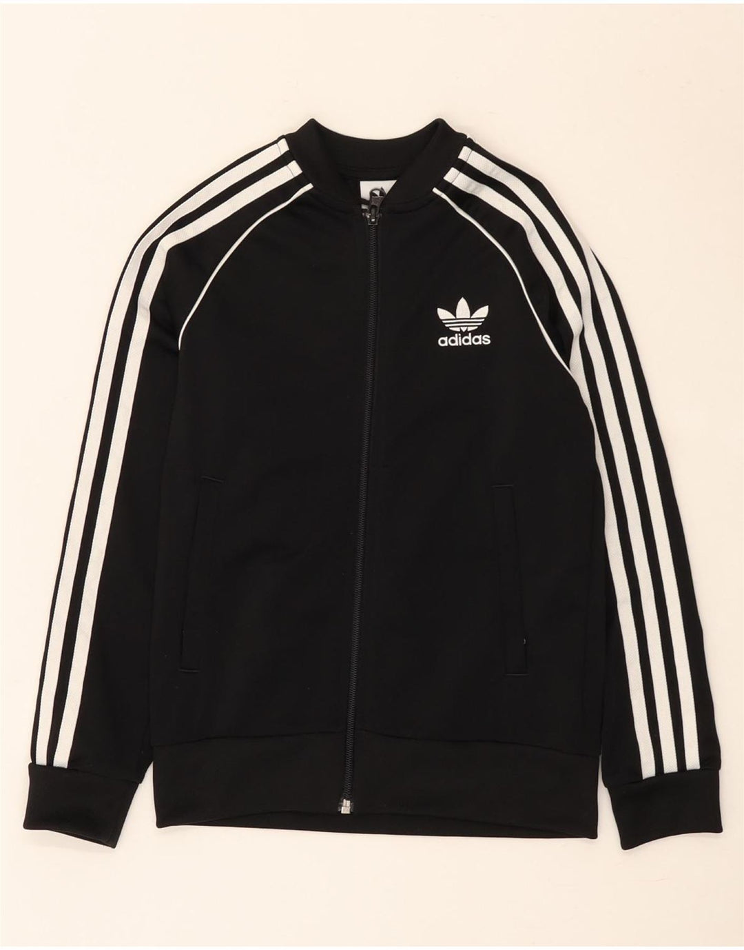 Giacca da tuta da ragazzo Adidas 8-9 anni in poliestere nero