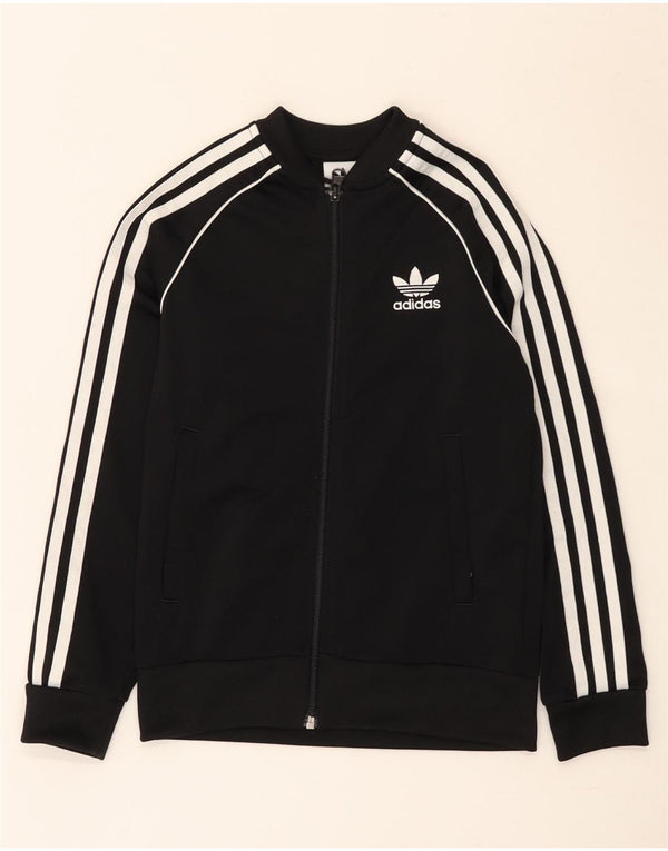 Giacca da tuta da ragazzo Adidas 8-9 anni in poliestere nero