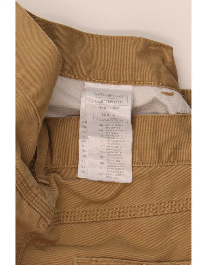 Pantaloni casual dritti da uomo Carhartt W32 L32 poliestere marrone