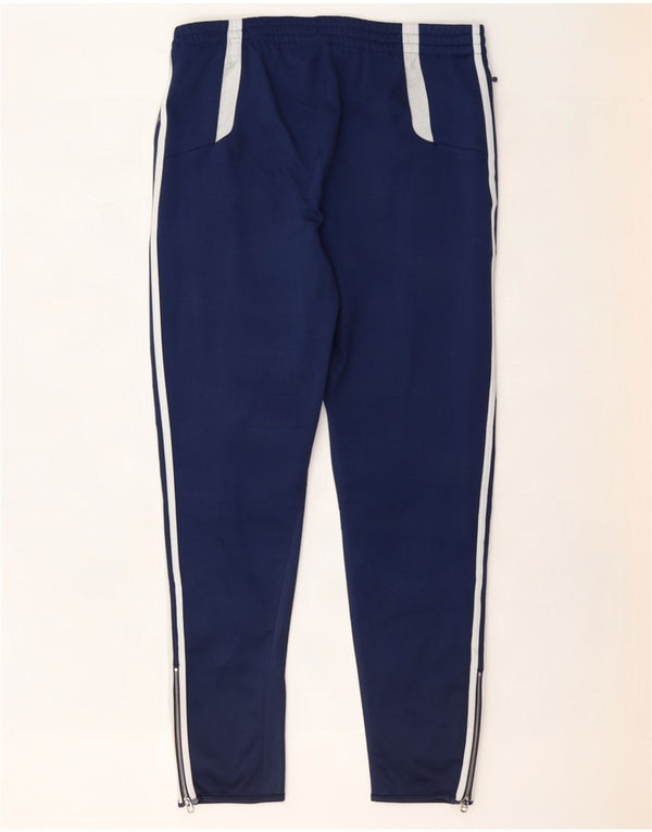 Pantaloni da tuta con grafica Adidas da uomo, pantaloni da jogging, grandi, in poliestere blu navy