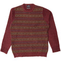 Maglione maglione girocollo da uomo Marks & Spencer blu Harbour bordeaux medio
