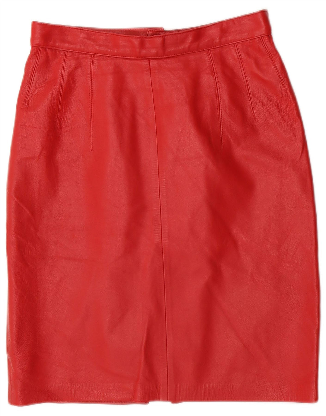 Gonna in pelle vintage da donna W26 piccola rossa