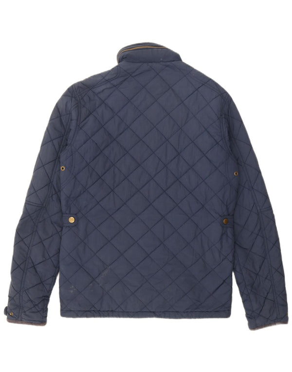 Giacca trapuntata con cappuccio da uomo Tommy Hilfiger UK 36 piccola in nylon blu navy