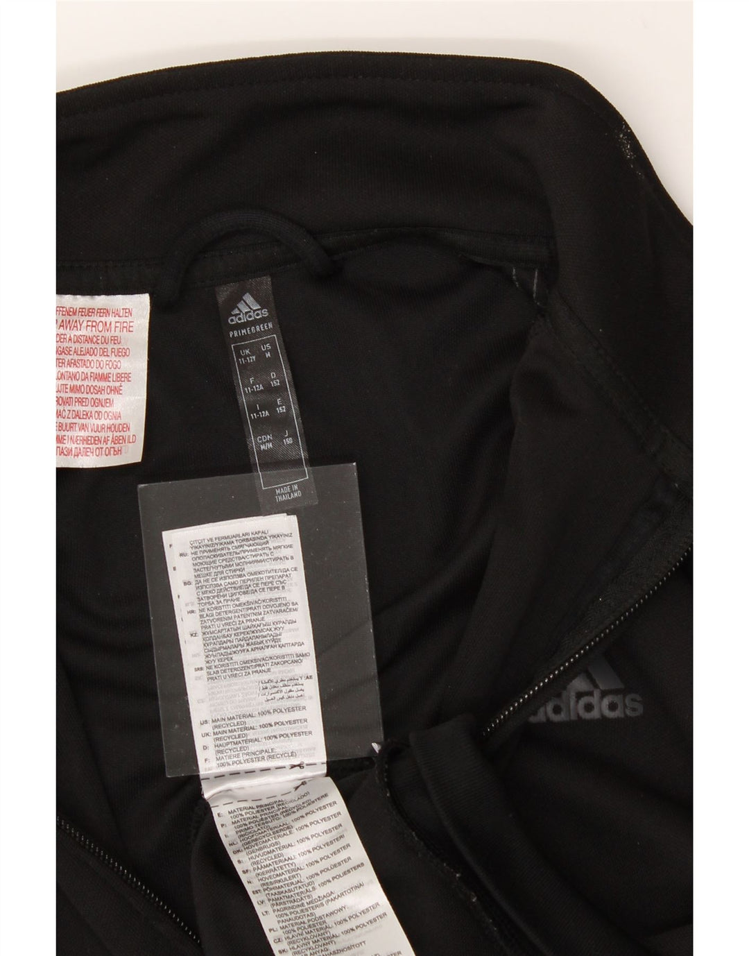 ADIDAS Boys Aeroready Tracksuit Top Jacket 11-12 Years Black Polyester Vintage Adidas and Second-Hand Adidas from Messina Hembry 