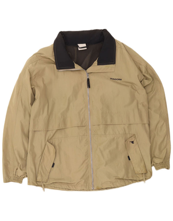 Giacca antipioggia da uomo Diadora UK 42 XL Beige Poliammide
