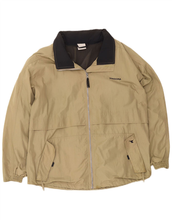 Giacca antipioggia da uomo Diadora UK 42 XL Beige Poliammide