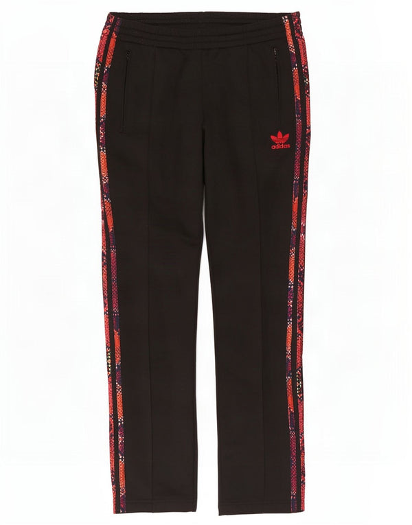 Pantaloni da tuta da donna Adidas UK 14 Medium Nero Colourblock Poliestere