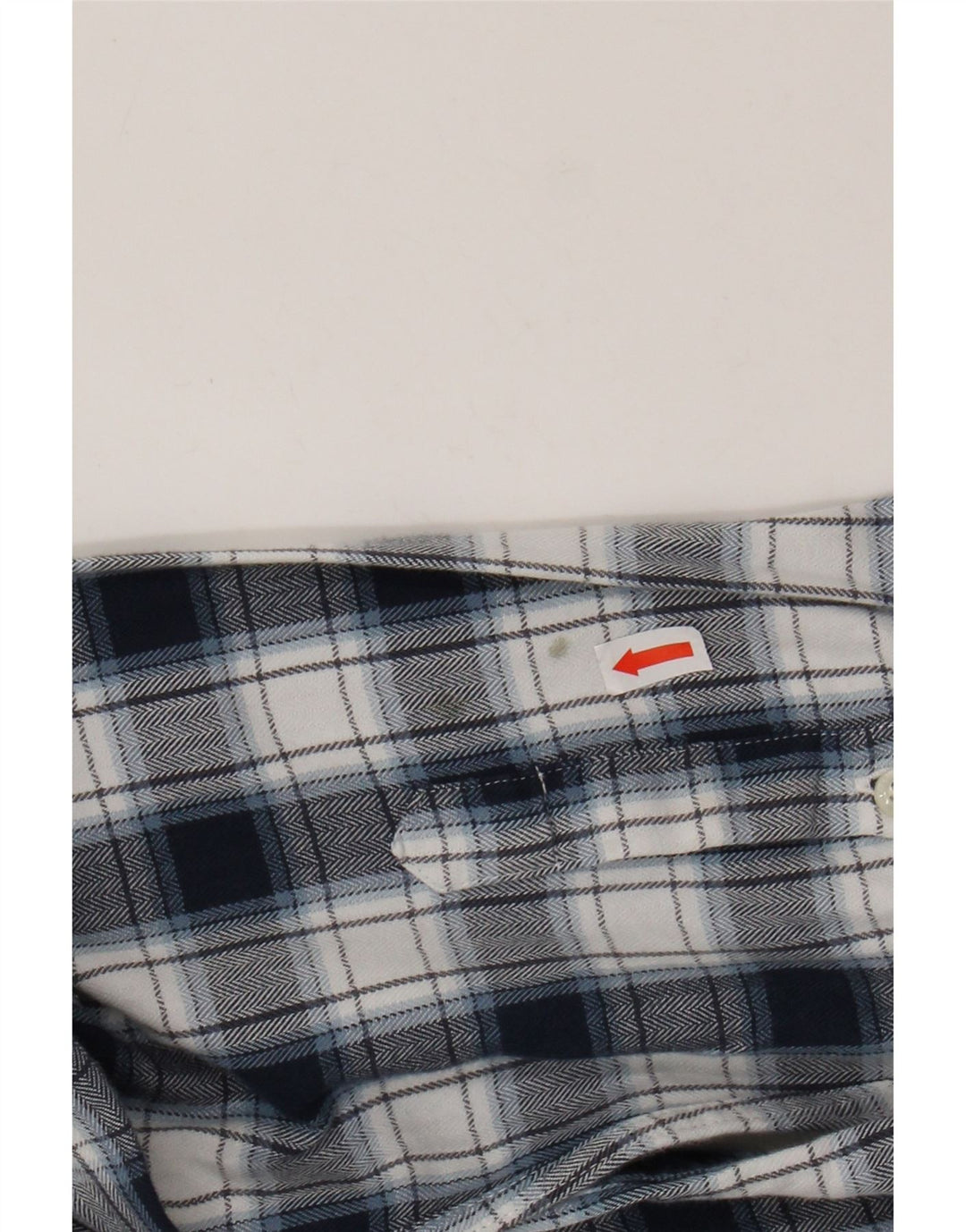 Camicia REISS da uomo in flanella vestibilità regolare XL cotone a quadri blu navy