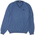 Maglione da uomo con scollo a V North Sails Large blu in poliammide