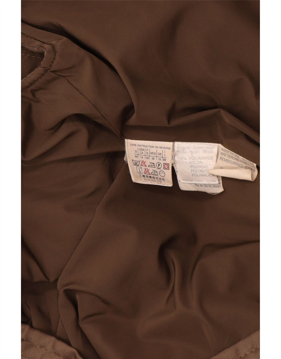 Soprabito con cappuccio da donna Marella UK 18 XL Marrone poliammide