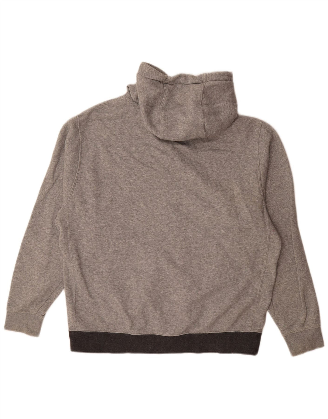 Felpa con cappuccio e zip Nike da uomo, grande, in cotone color block grigio