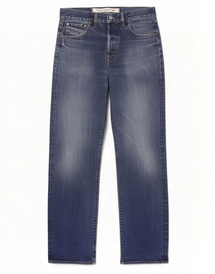 Jeans dritti da uomo Diesel W32 L32 in cotone blu