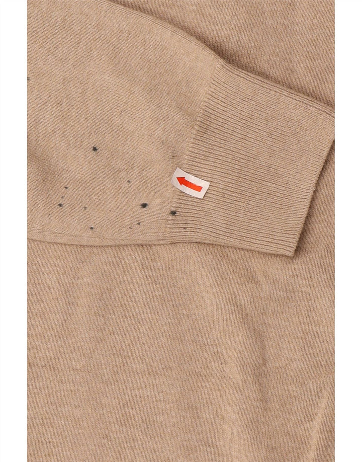 Maglione maglione girocollo da uomo Marks & Spencer in cotone beige medio