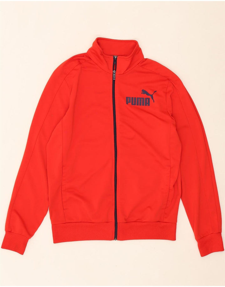 PUMA Mens Graphic Tracksuit Top Jacket Medium Red Polyester Vintage Puma and Second-Hand Puma from Messina Hembry 