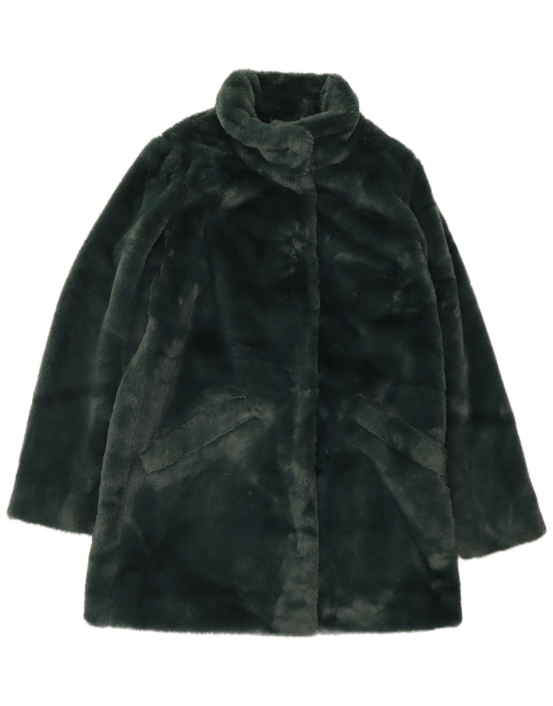 Soprabito oversize in pelliccia sintetica da donna Fat Face UK 10 piccolo poliestere verde