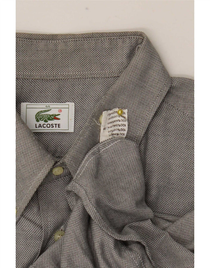 Camicia da uomo Lacoste taglia 44 XL in cotone grigio