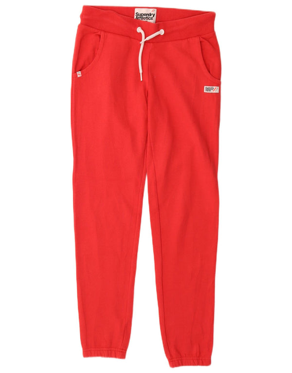 Pantaloni da tuta da donna Superdry Joggers UK 8 Small Rosso Cotone