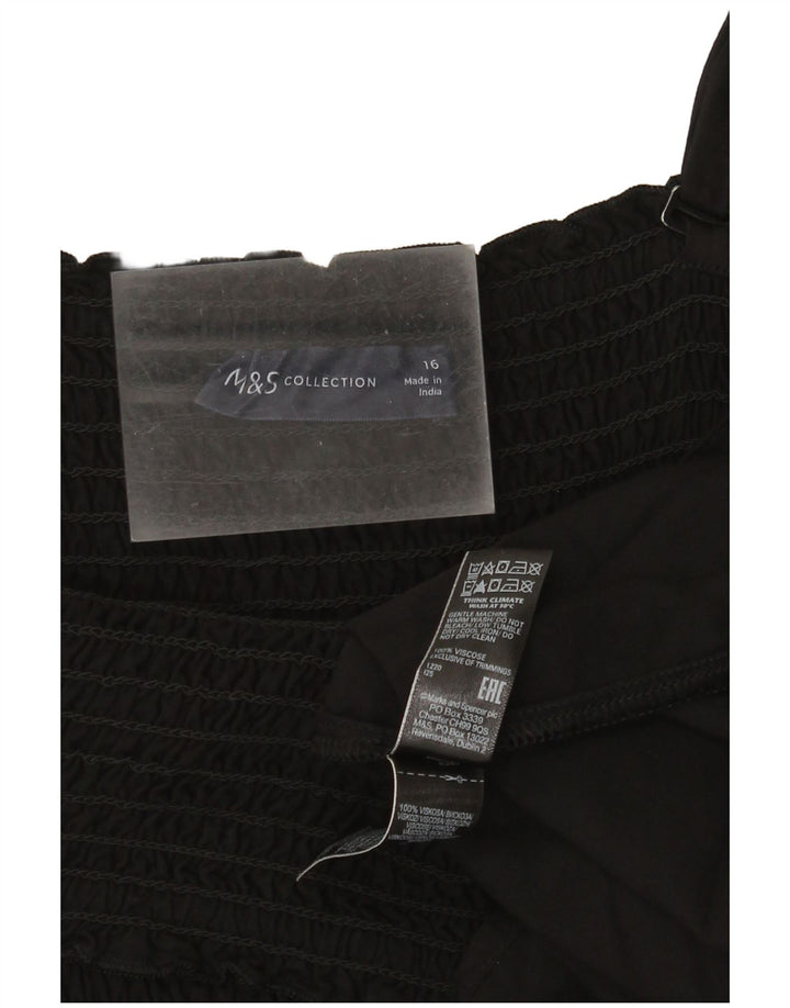 Abito sottoveste da donna Marks & Spencer UK 16 grande in viscosa nera