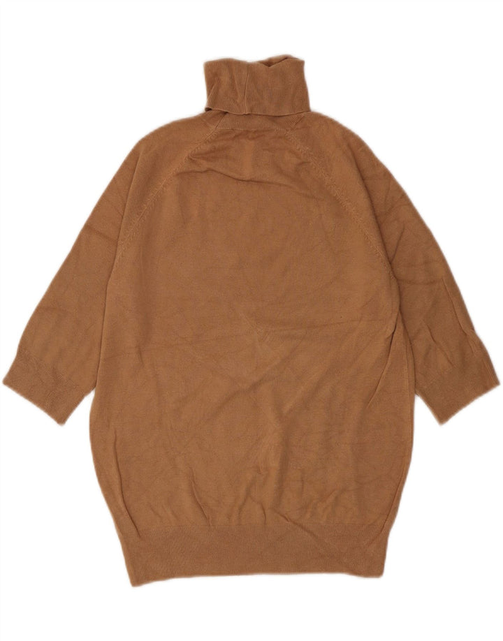Maglione Zara da donna con collo alto e maniche a 3/4, UK 12 Marrone medio