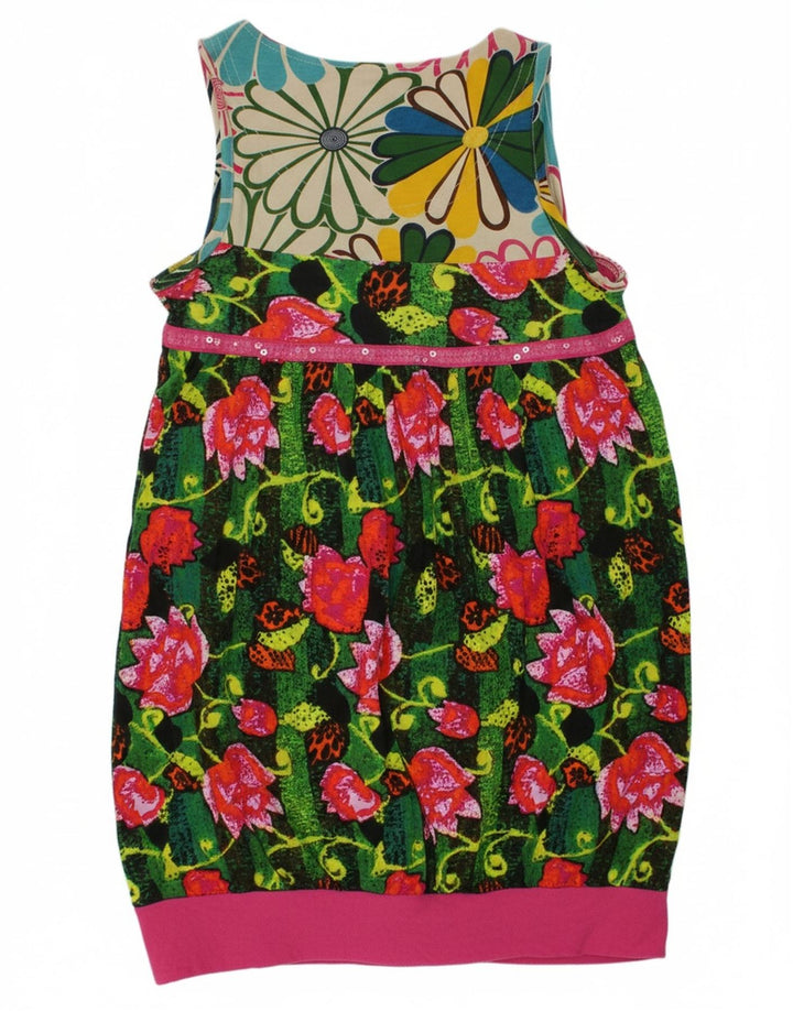 DESIGUAL Womens Bubble Dress UK 4 XS Multicoloured Floral