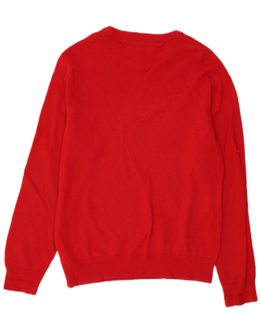 Tommy Hilfiger Uomo Maglione con scollo a barca Maglione grande lana d'agnello rossa