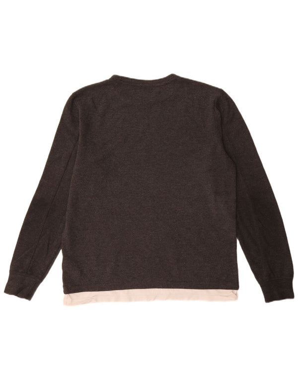 Maglione da uomo con scollo a barchetta e vestibilità lunga di All Saints, piccolo grigio