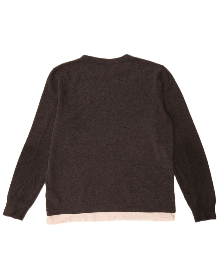 Maglione da uomo con scollo a barchetta e vestibilità lunga di All Saints, piccolo grigio