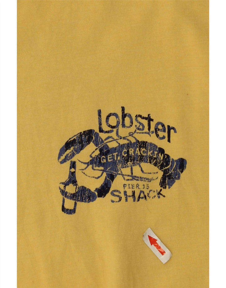 T-shirt grafica da uomo Izod Top XL in cotone giallo