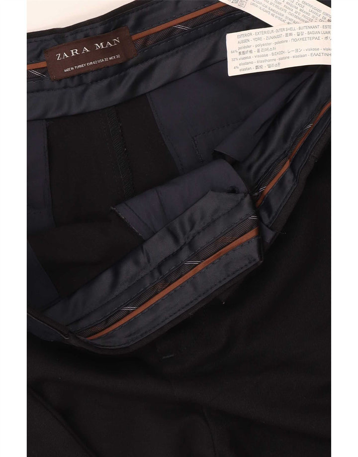 Pantaloni corti da uomo Zara EU 42 Large W32 L25 poliestere nero