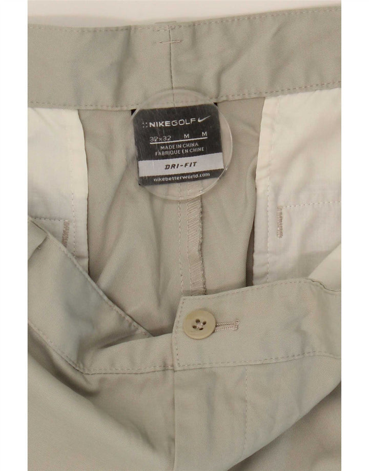 Pantaloni chino dritti Nike da uomo Dri Fit W32 L32 poliestere beige