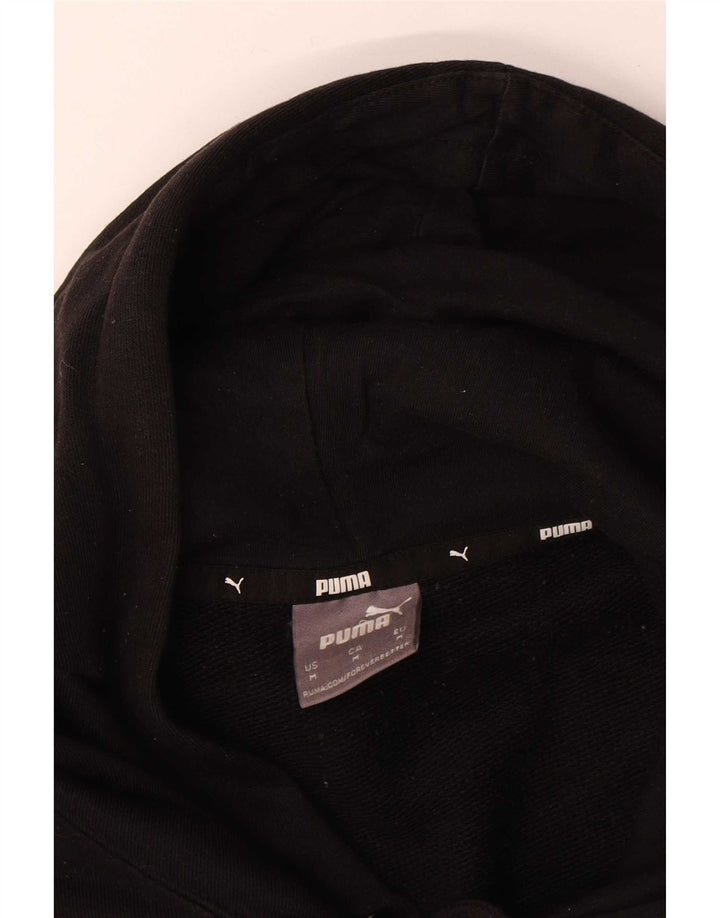 Felpa con cappuccio da uomo Puma media cotone nero