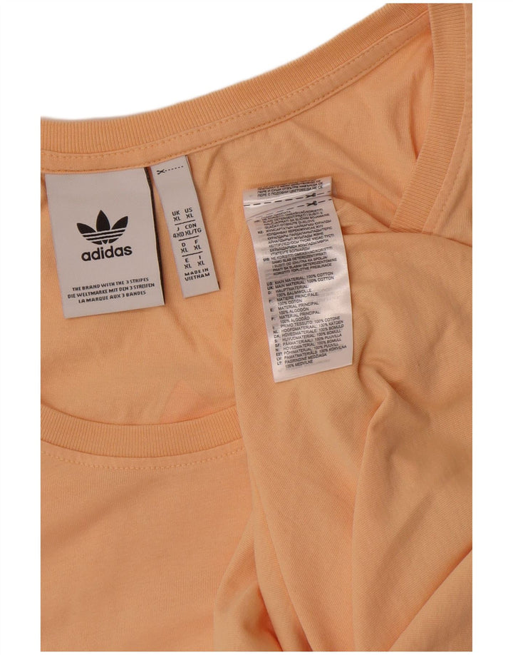 Canotta Adidas da uomo XL in cotone arancione