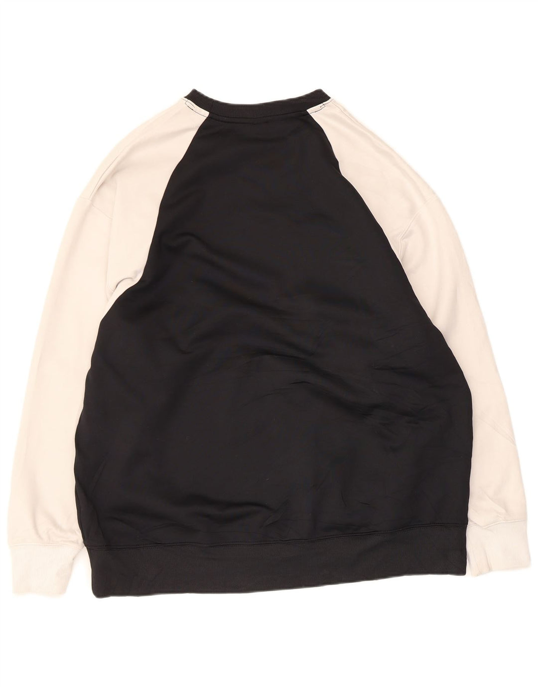 Felpa Nike Dri Fit da uomo, grande, in poliestere color block nero