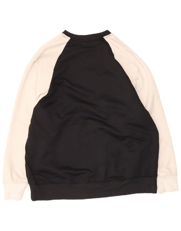 Felpa Nike Dri Fit da uomo, grande, in poliestere color block nero